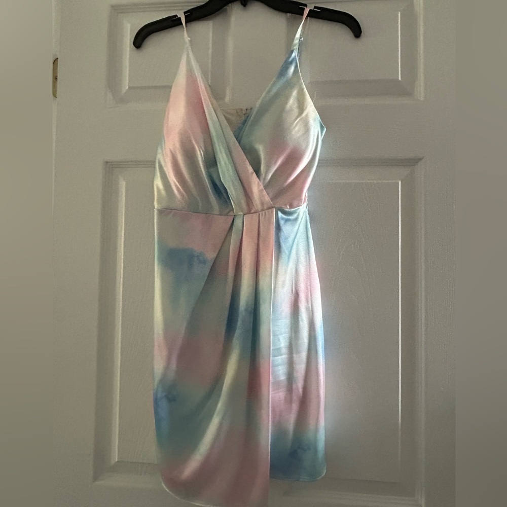 Size 5 Midnight Doll Pink and Blue Tie Dye Dress